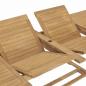 Preview: 9-tlg. Garten-Essgruppe 180-280 x 100 x 75 cm Teak Massivholz