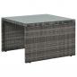 Preview: 3-tlg. Garten-Lounge-Set mit Polstern Poly Rattan Grau