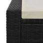 Preview: Doppel-Sonnenliege Poly Rattan Schwarz