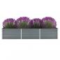 Preview: ARDEBO.de - Garten-Hochbeet Verzinkter Stahl 240x80x45 cm Grau