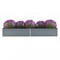 Preview: Garten-Hochbeet Verzinkter Stahl 320x80x45 cm Grau