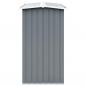 Preview: Brennholzlager aus verzinktem Stahl 330 x 92 x 153 cm Grau