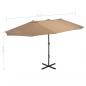 Preview: Sonnenschirm mit Aluminium-Mast 460x270 cm Taupe