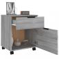 Preview: Mobiler Aktenschrank mit Rollen Grau Sonoma 45x38x54 cm