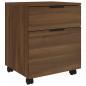 Preview: Mobiler Aktenschrank mit Rollen Braun Eichen-Optik 45x38x54 cm