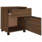 Preview: Mobiler Aktenschrank mit Rollen Braun Eichen-Optik 45x38x54 cm