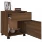 Preview: Mobiler Aktenschrank mit Rollen Braun Eichen-Optik 45x38x54 cm