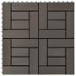 Preview: ARDEBO.de - Terrassenfliesen 11 Stück WPC 30 x 30 cm 1 qm Dunkelbraun