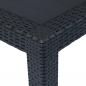 Preview: Gartentisch Anthrazit 79x79x72 cm Kunststoff Rattan-Optik