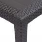 Preview: Gartentisch Braun 79x79x72 cm Kunststoff Rattan-Optik