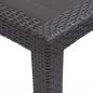 Preview: Gartentisch Braun 150x90x72 cm Kunststoff Rattan-Optik