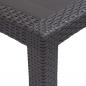 Preview: Gartentisch Braun 220x90x72 cm Kunststoff Rattan-Optik