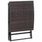 Preview: Klapphocker Poly Rattan Braun