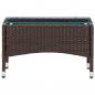 Preview: 4-tlg. Garten-Lounge-Set mit Auflagen Poly Rattan Braun