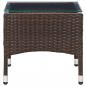 Preview: 4-tlg. Garten-Lounge-Set mit Auflagen Poly Rattan Braun