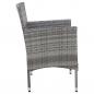 Preview: 4-tlg. Garten-Lounge-Set mit Auflagen Poly Rattan Grau