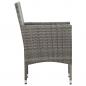 Preview: 4-tlg. Garten-Lounge-Set mit Auflagen Poly Rattan Grau