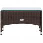 Preview: 4-tlg. Garten-Lounge-Set mit Auflagen Poly Rattan Braun