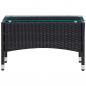 Preview: 4-tlg. Garten-Lounge-Set mit Auflagen Poly Rattan Schwarz