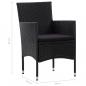 Preview: 4-tlg. Garten-Lounge-Set mit Auflagen Poly Rattan Schwarz