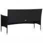 Preview: 4-tlg. Garten-Lounge-Set mit Auflagen Poly Rattan Schwarz