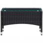 Preview: 4-tlg. Garten-Lounge-Set mit Auflagen Poly Rattan Schwarz