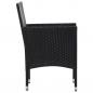 Preview: 4-tlg. Garten-Lounge-Set mit Auflagen Poly Rattan Schwarz