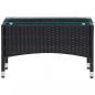 Preview: 5-tlg. Garten-Lounge-Set mit Auflagen Poly Rattan Schwarz