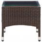 Preview: Couchtisch Braun 60x40x36 cm Poly Rattan