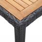 Preview: 5-tlg. Garten-Essgruppe mit Kissen Poly Rattan Schwarz