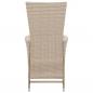 Preview: 7-tlg. Garten-Essgruppe mit Auflagen Poly Rattan Beige