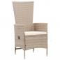 Preview: 7-tlg. Garten-Essgruppe mit Auflagen Poly Rattan Beige