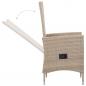 Preview: 7-tlg. Garten-Essgruppe mit Auflagen Poly Rattan Beige