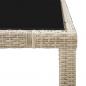 Preview: 7-tlg. Garten-Essgruppe mit Auflagen Poly Rattan Beige