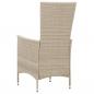 Preview: 9-tlg. Garten-Essgruppe mit Auflagen Poly Rattan Beige