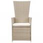 Preview: Garten-Liegestühle 2 Stk. mit Auflagen Poly Rattan Beige