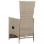 Preview: Garten-Liegestühle 2 Stk. mit Auflagen Poly Rattan Beige