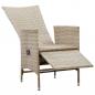 Preview: Garten-Liegestühle 2 Stk. mit Auflagen Poly Rattan Beige