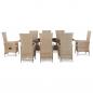 Preview: 9-tlg. Garten-Essgruppe mit Auflagen Poly Rattan Beige