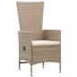 Preview: 9-tlg. Garten-Essgruppe mit Auflagen Poly Rattan Beige