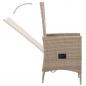 Preview: 9-tlg. Garten-Essgruppe mit Auflagen Poly Rattan Beige