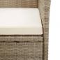 Preview: 9-tlg. Garten-Essgruppe mit Auflagen Poly Rattan Beige