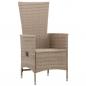 Preview: Gartenstühle 2 Stk. mit Auflagen Poly Rattan Beige