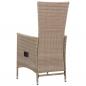 Preview: Gartenstühle 2 Stk. mit Auflagen Poly Rattan Beige