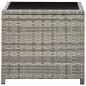 Preview: Couchtisch Grau 45x45x40 cm Poly Rattan und Glas