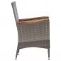 Preview: 7-tlg. Garten-Essgruppe mit Auflagen Poly Rattan Grey