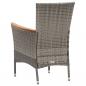 Preview: 7-tlg. Garten-Essgruppe mit Auflagen Poly Rattan Grey