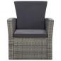 Preview: 4-tlg. Garten-Lounge-Set mit Kissen Poly Rattan Grau