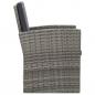 Preview: 4-tlg. Garten-Lounge-Set mit Kissen Poly Rattan Grau