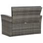 Preview: 4-tlg. Garten-Lounge-Set mit Kissen Poly Rattan Grau